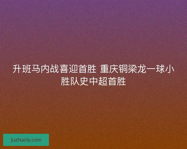 升班马内战喜迎首胜 重庆铜梁龙一球小胜队史中超首胜